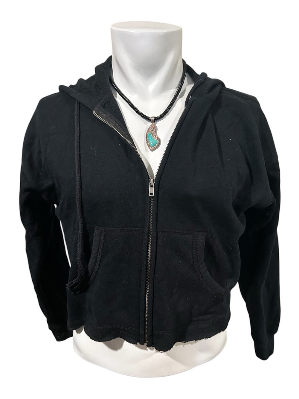 Hippie Rose Black Pullover with Decorative Label
